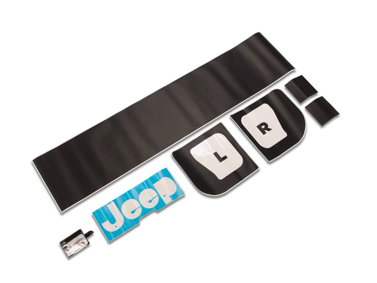 Jeep Gladiator Tailgate Wrap Graphic; Matte Black (20-25 Jeep