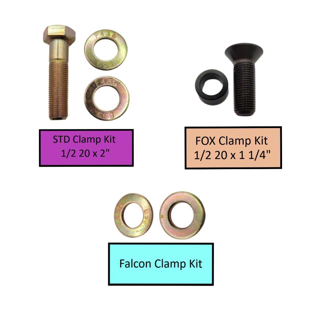 Apex Chassis Jeep Wrangler FOX ATS Stabilizer Tie Rod Clamp; Black