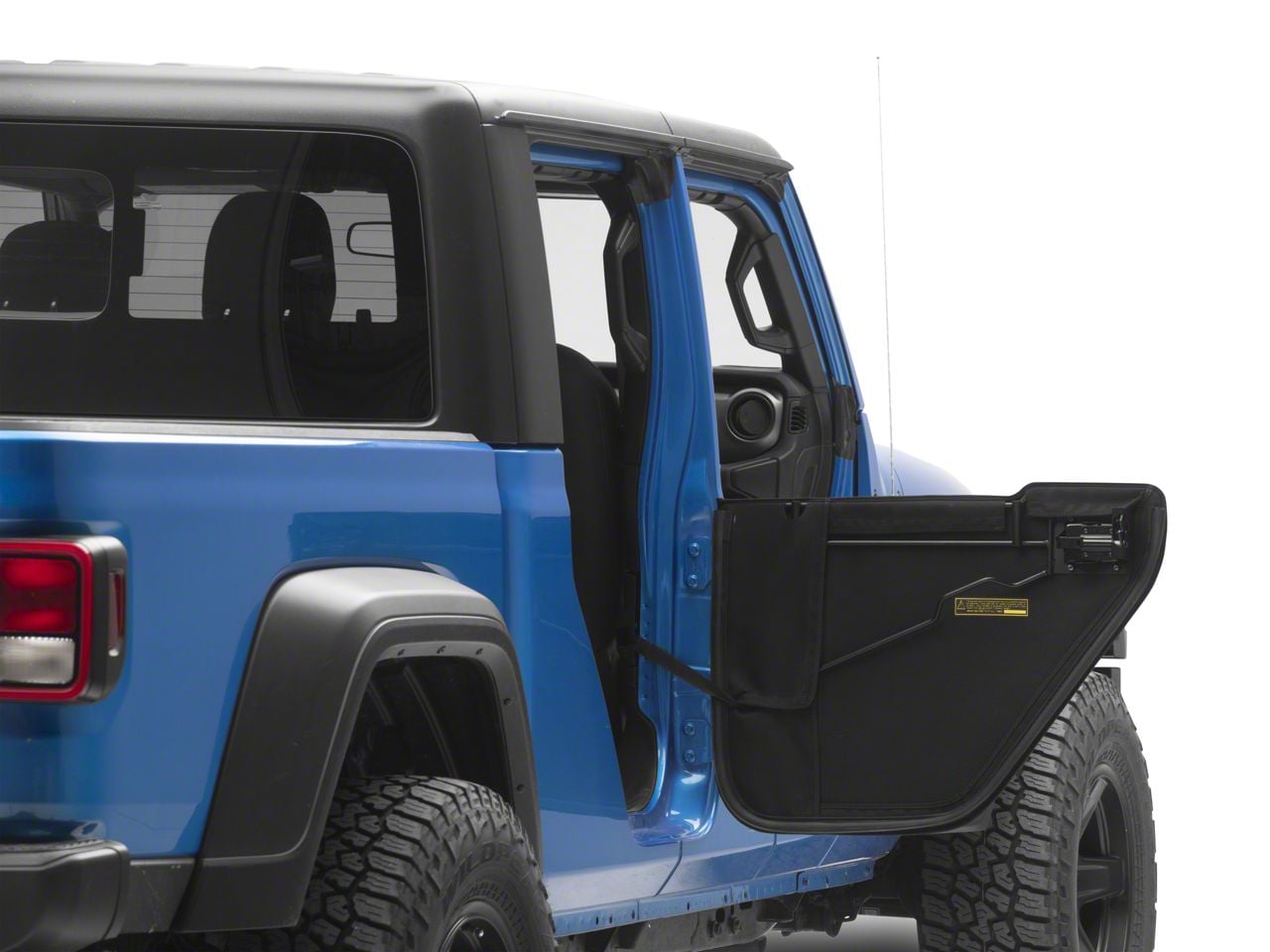 Bestop Jeep Gladiator 2-Piece Full Fabric Rear Doors; Black Twill