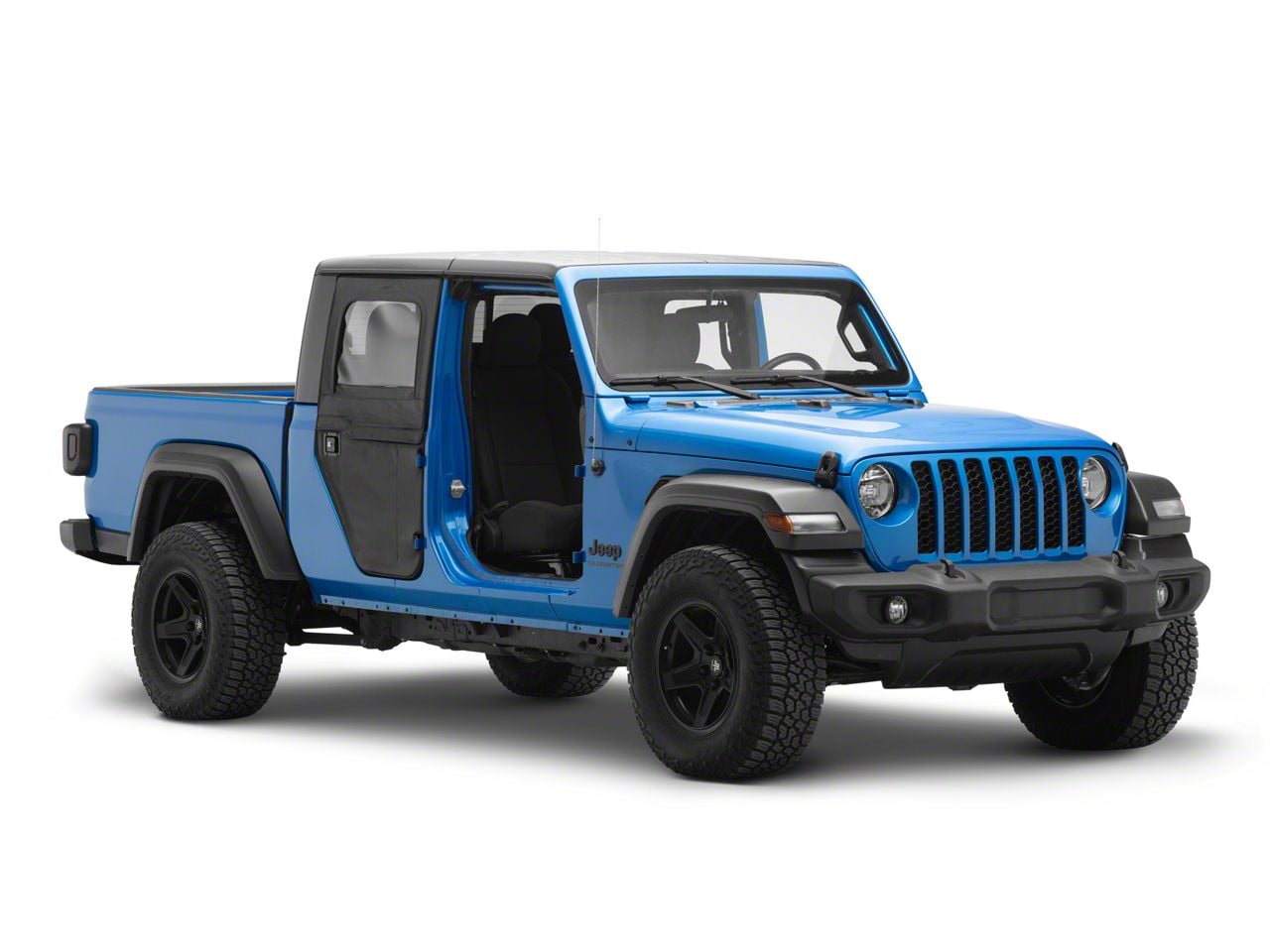 Bestop Jeep Gladiator 2-Piece Full Fabric Rear Doors; Black