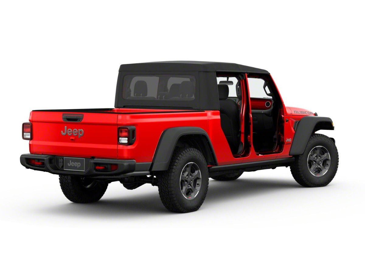 JEEP★UNISEX_Classic Border Half Sleeves_2色 Mopar Jeep Gladiator Soft Top with Clear Windows; Black
