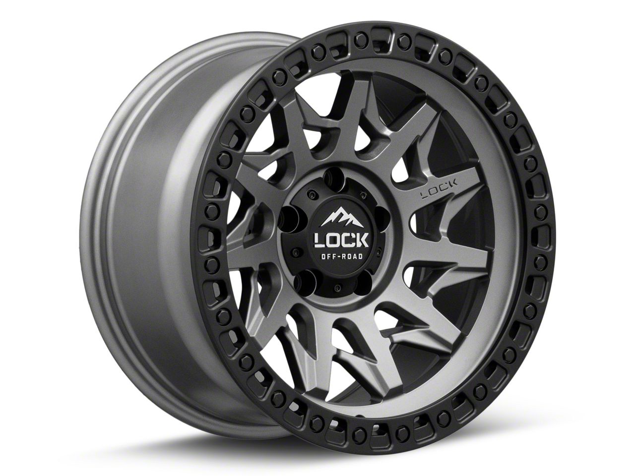 Lock Off-Road Jeep Gladiator Lunatic Matte Grey with Matte Lock Off-Road Jeep Gladiator Lunatic Matte Grey with Matte