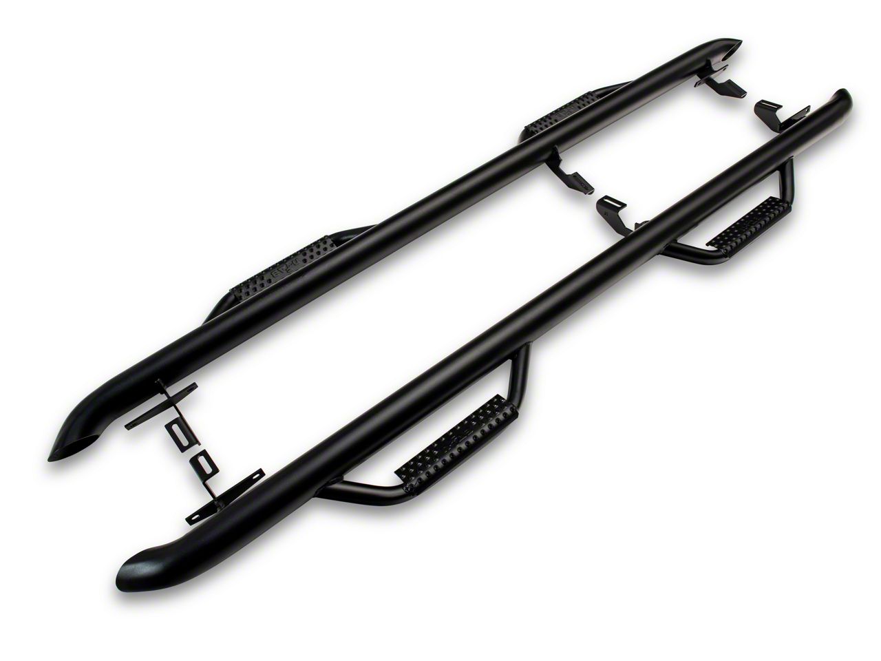 RT N-Fab Wheel 2 Wheel Nerf Side Step Bars; Textured Black J1980T