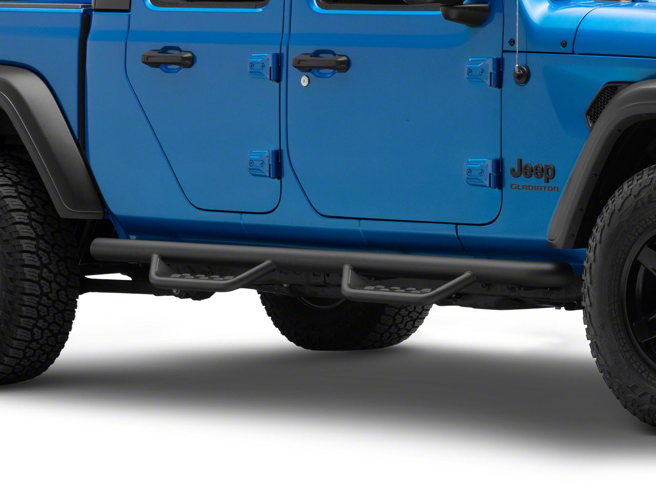 Hooke Road Textured Side Steps – Jeep Gladiator JT 2020-2024 – Black Steel Running Boards