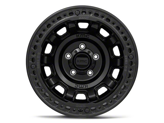 KMC Jeep Gladiator Tank Beadlock Satin Black Wheel; 17x9 KMC Jeep Gladiator Tank Beadlock Satin Black Wheel; 17x9