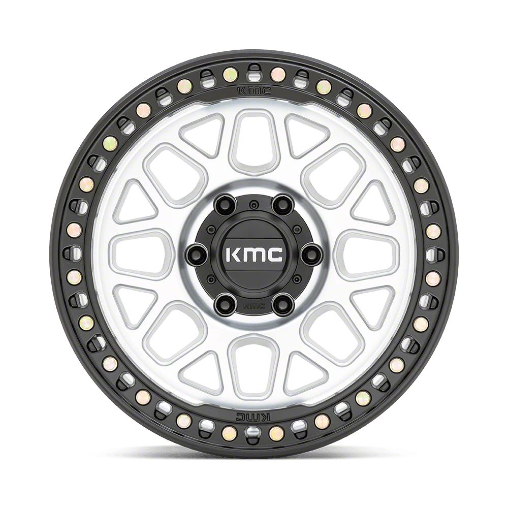 KMC Jeep Gladiator GRS Machined with Satin Black Lip Wheel; 17x8.5