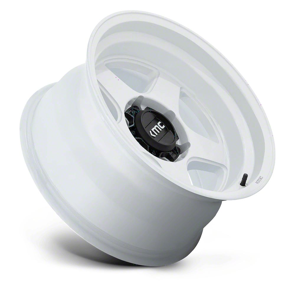 KMC Jeep Gladiator Lobo Gloss White Wheel; 17x9; -38mm Offset