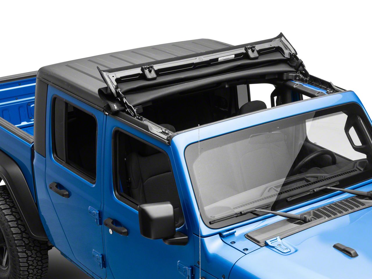 Bestop Jeep Gladiator Sunrider for Factory Hard Tops; Black Twill
