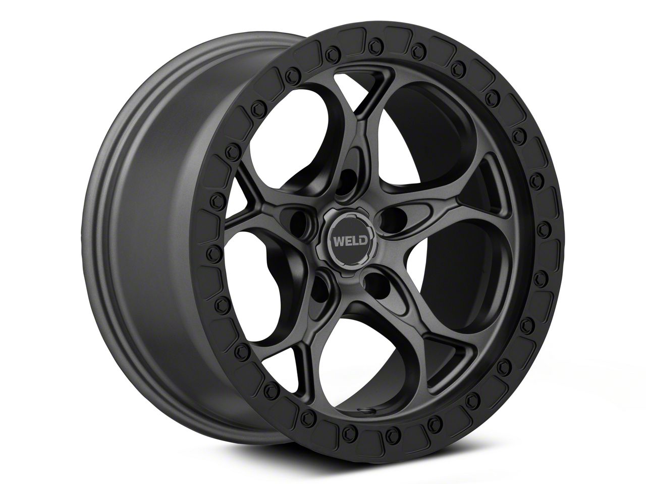 Weld Off-Road Jeep Gladiator Ledge Satin Gunmetal with Satin Black