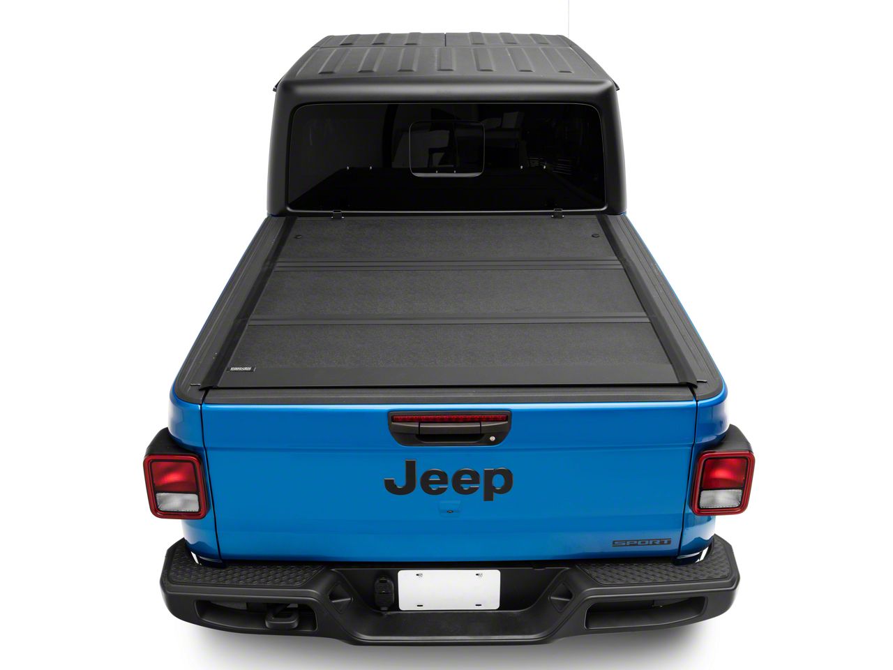 Hard Tri-Fold Tonneau Cover For 2020-2021 Jeep Gladiator JT – Carbon Fiber Look, Locking, 5ft Bed