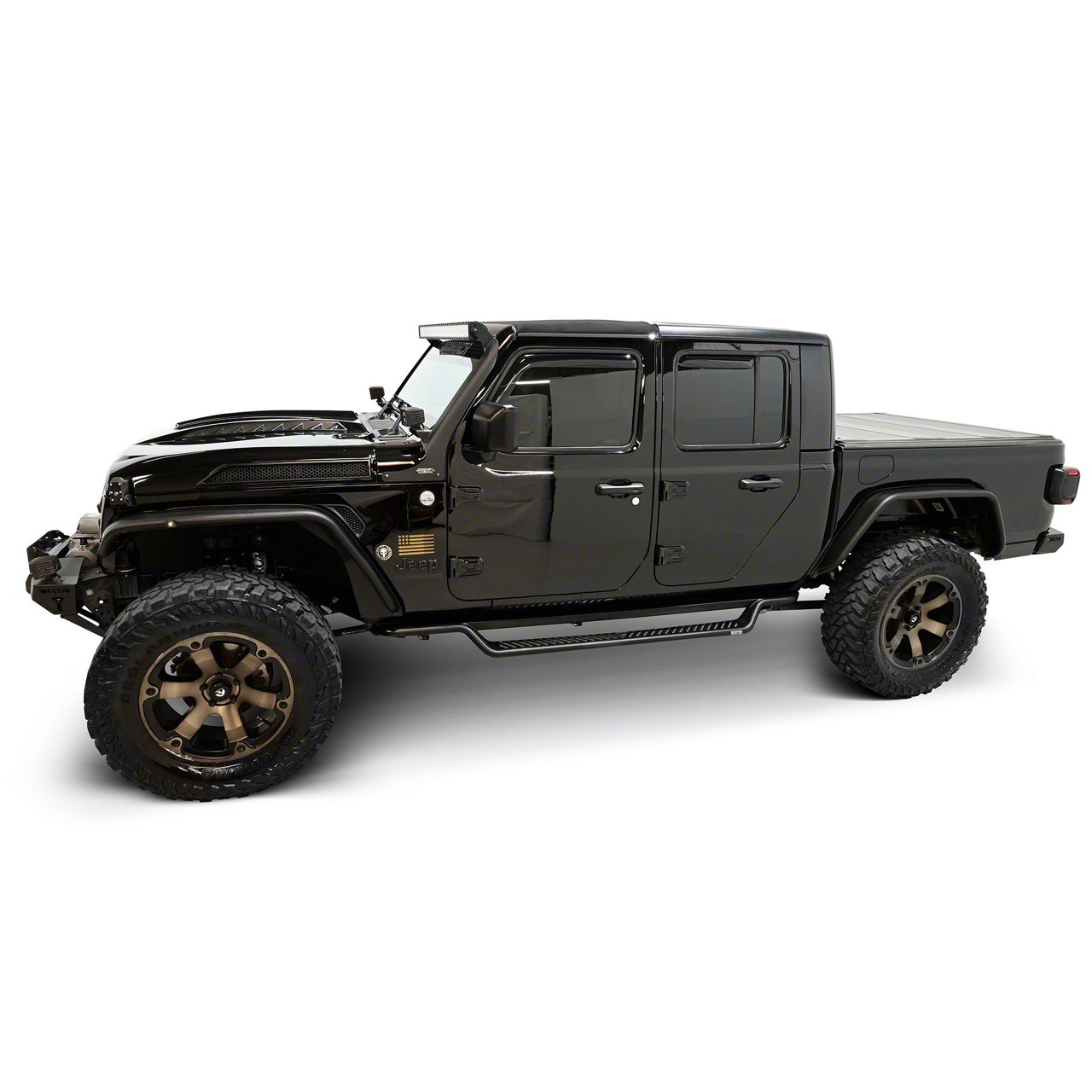 Westin Jeep Gladiator Outlaw Drop Running Boards; Textured Black