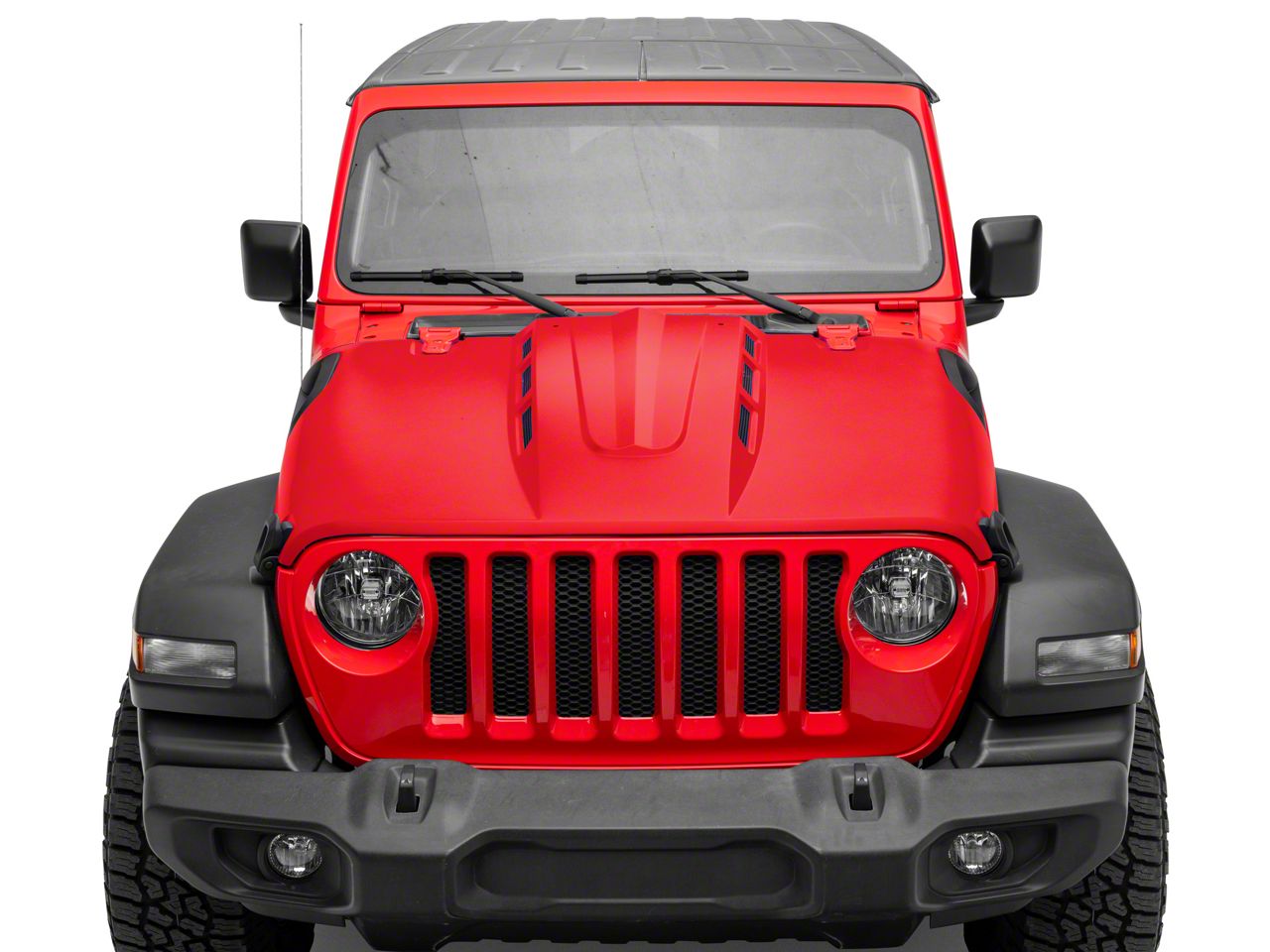 RedRock Jeep Gladiator Avenger Heat Dispersion Hood; Unpainted