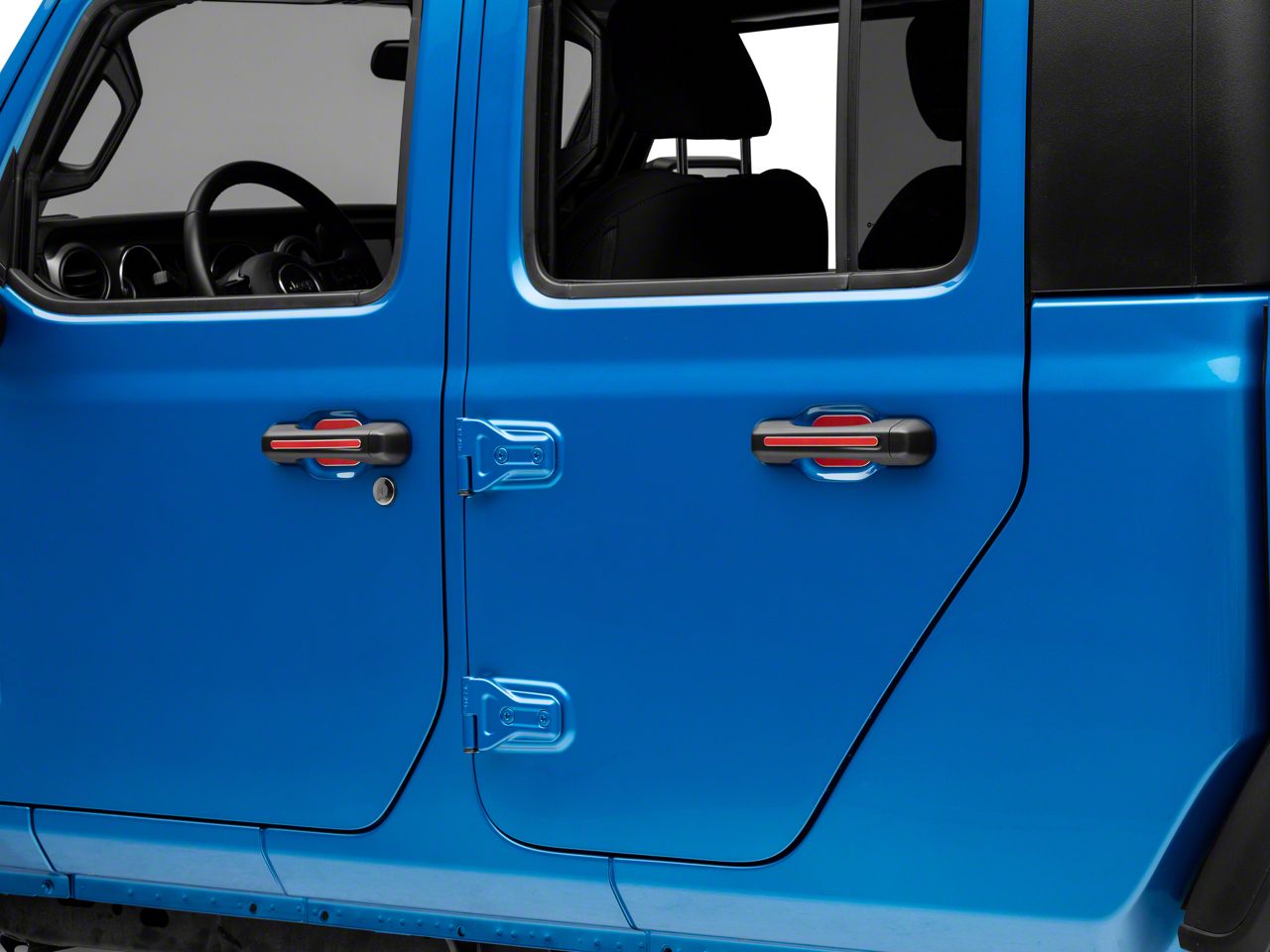 RedRock Jeep Gladiator Door Handle Inserts; Red J150592 (20-26