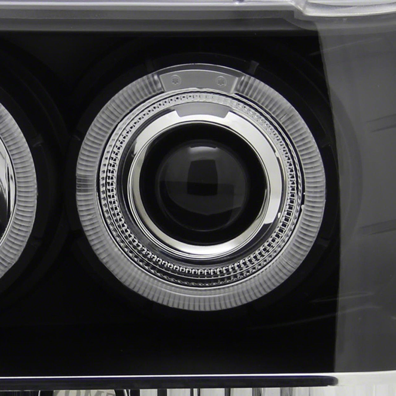 Jeep Grand Cherokee Dual Halo Projector Headlights; Matte Black