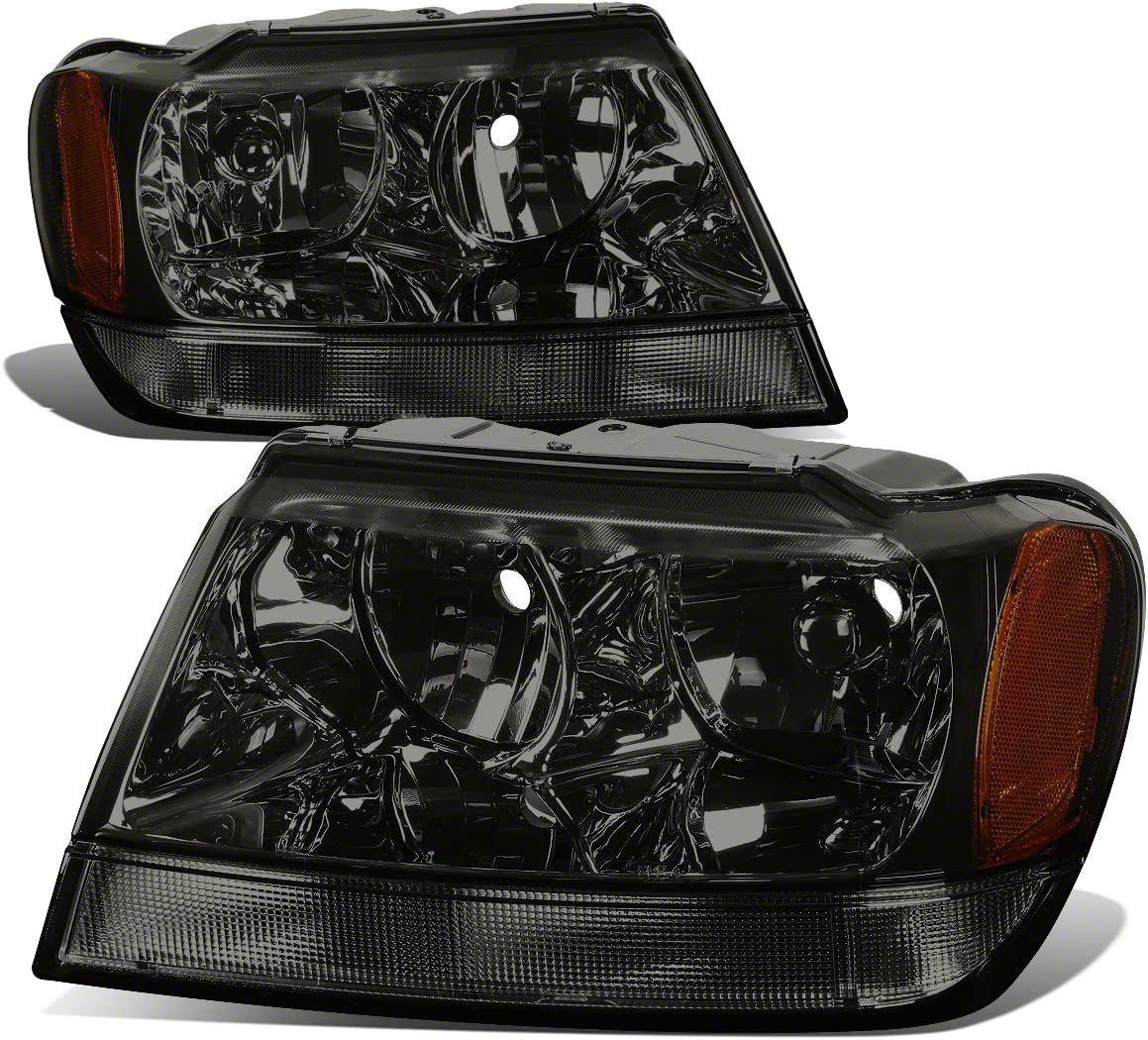 DNA MOTORING Par De Faros Delanteros Ahumados/Reflector Transparente