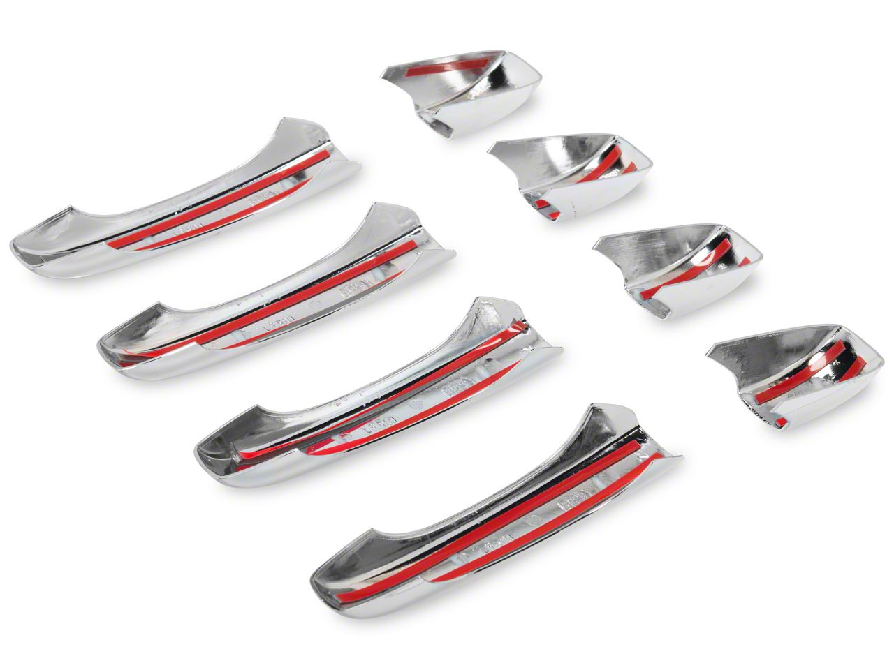 RedRock Jeep Grand Cherokee Door Handle Covers; Chrome JGC12092