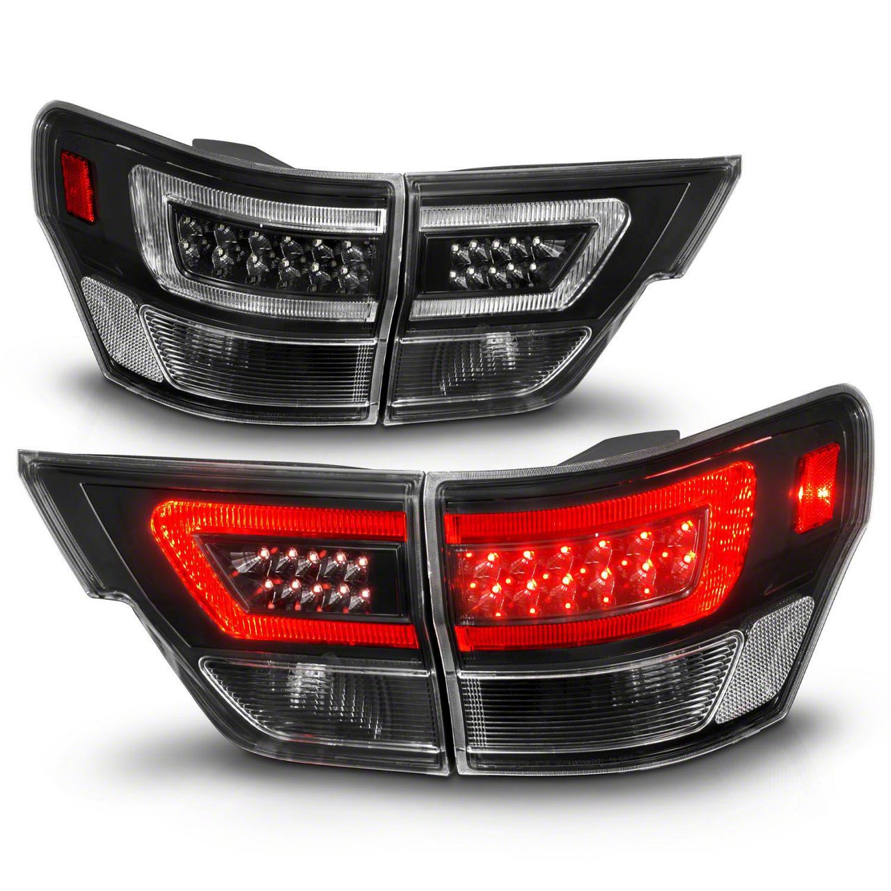 【超安い】 Jeep Grand Cherokee C-Bar LED Tail Lights; Black Housing 小物