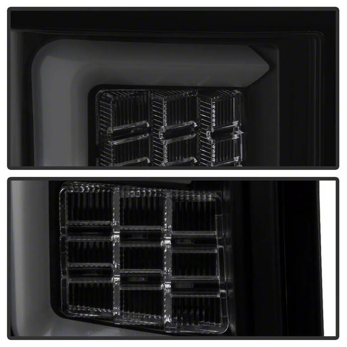Set of 4pcs Black Clear LED Taillights w/ LED C-Bar for 2011-2013