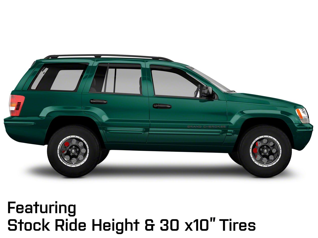 Mammoth Jeep Grand Cherokee 8 Simulated Beadlock Style Black Wheel