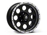 Mammoth 8 Simulated Beadlock Style Black Wheel; 16x8; 0mm Offset (93-98 Jeep Grand Cherokee ZJ)