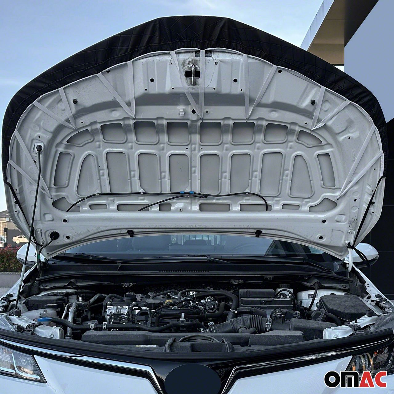 OMAC Jeep Renegade Mask Hood Bra; Black Chequered OMAC Jeep Renegade Mask Hood Bra; Black Chequered