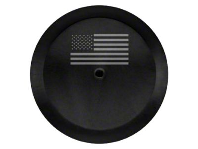 Mopar Spare Tire Cover with American Flag Logo for 32-Inch Tires; Black (18-25 Jeep Wrangler JL)