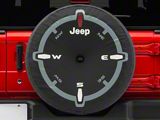 Mopar Spare Tire Cover with Compass Logo for 32-Inch Tires; Black (18-25 Jeep Wrangler JL)