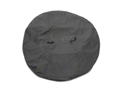 Mopar Spare Tire Cover with Jeep Logo for 32-Inch Tires; Khaki Denim (66-18 Jeep CJ5, CJ7, Wrangler YJ, TJ & JK)