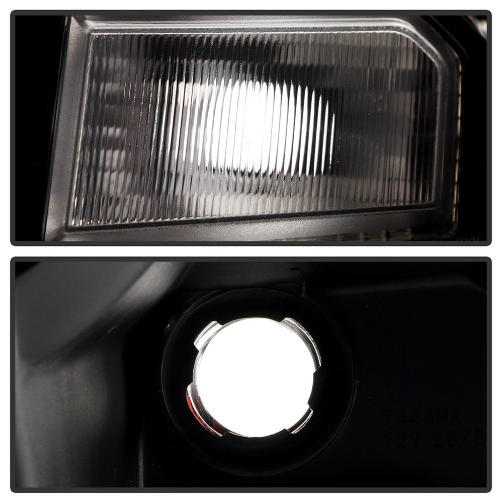 Frontier OEM Style Headlight; Black Housing; Clear Lens; Driver