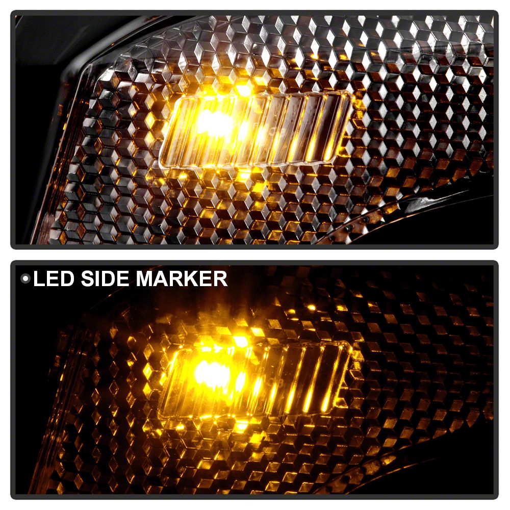 Frontier OEM Style Headlight; Black Housing; Clear Lens; Driver