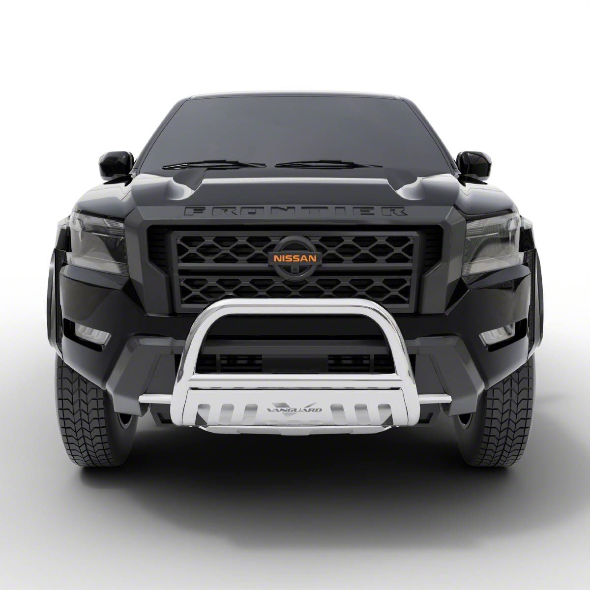 Frontier Classic Bull Bar with Skid Plate; Stainless Steel (22-26