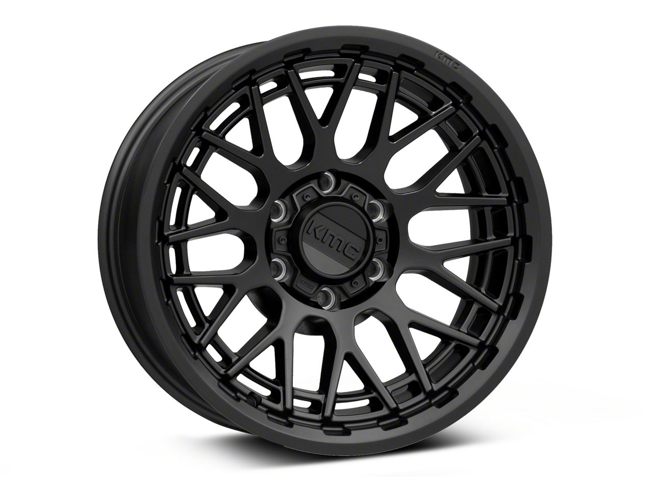 KMC Frontier Technic Satin Black 6-Lug Wheel; 18x9; 18mm Offset