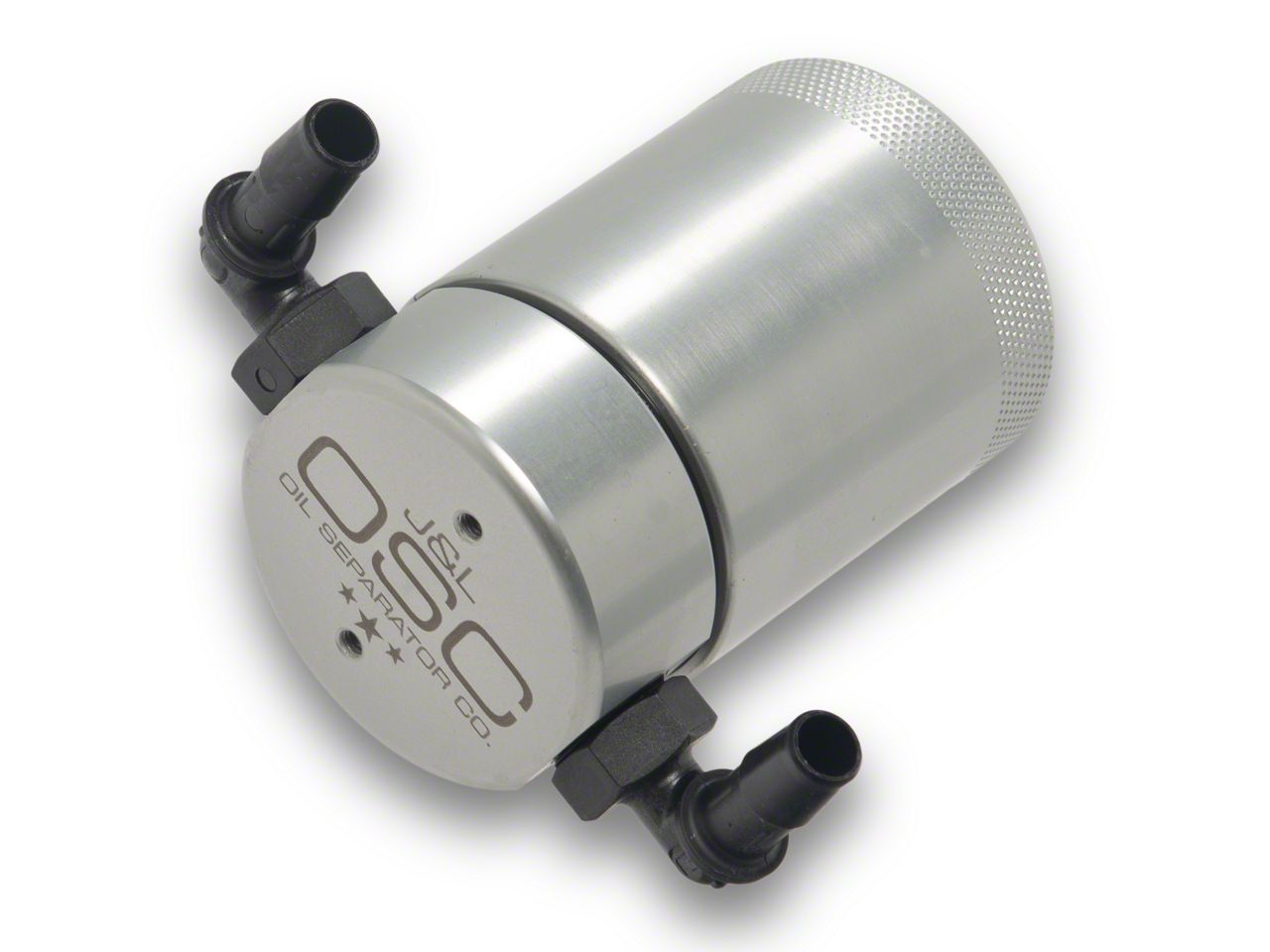 J&L Titan 3.0 Oil Separator; Clear/Satin Anodized; Passenger Side