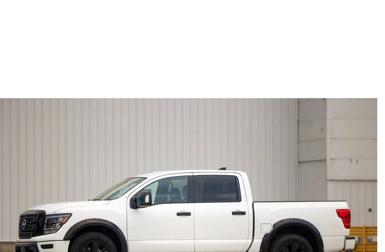 Rough Country Suspension Pocket Fender Flares; Magnetic Black (17-24 Titan  Crew Cab w/o Front Fender Emblem Bedside Storage Compartments)