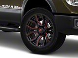 Fuel Wheels Rage Gloss Black Red Tinted 6-Lug Wheel; 20x9; 1mm Offset (16-24 Titan XD)