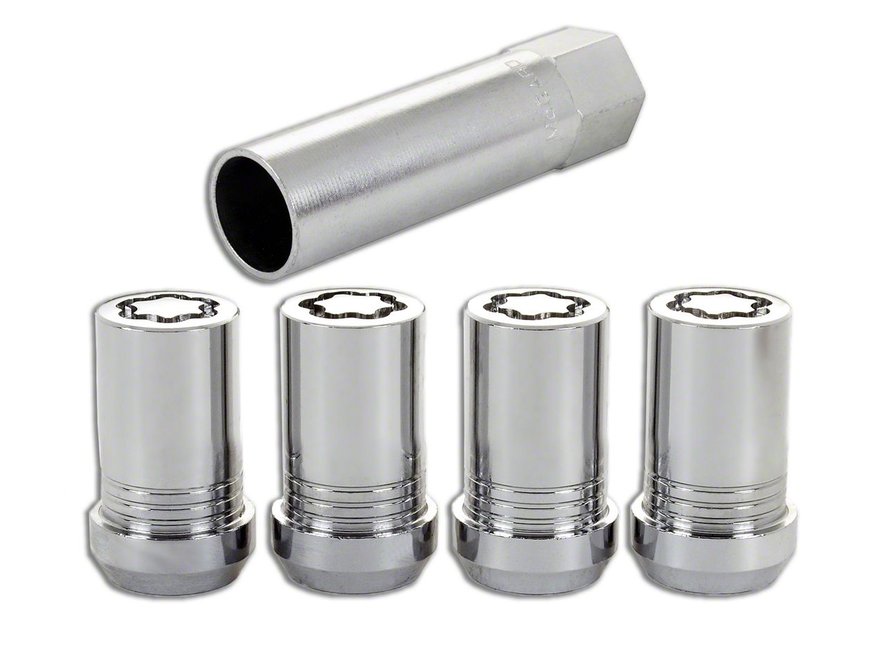 McGard Titan XD Chrome Tuner Style Wheel Lock Set; 14mm x 1.5
