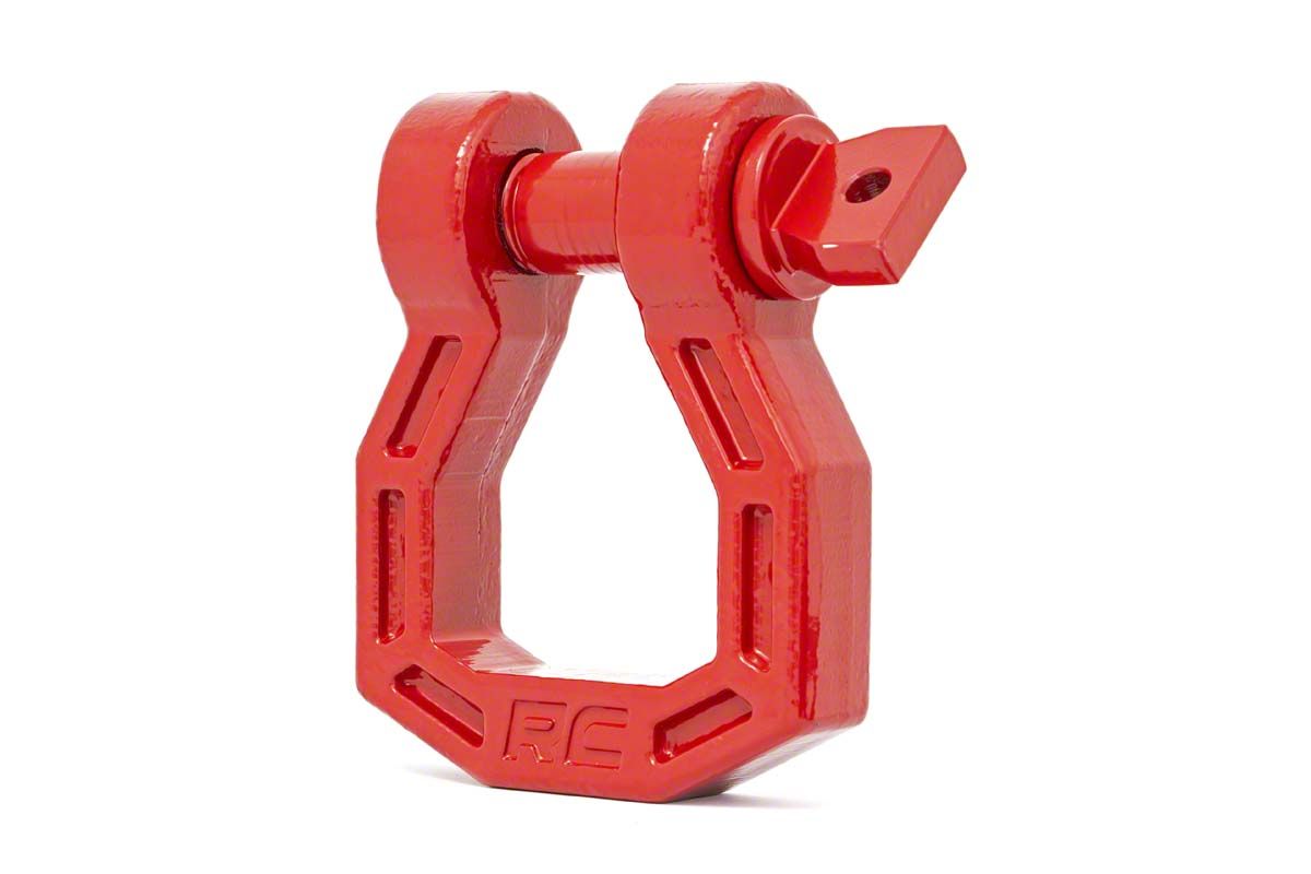 Rough Country Tacoma Forged D Ring Shackle Set Red RS119
