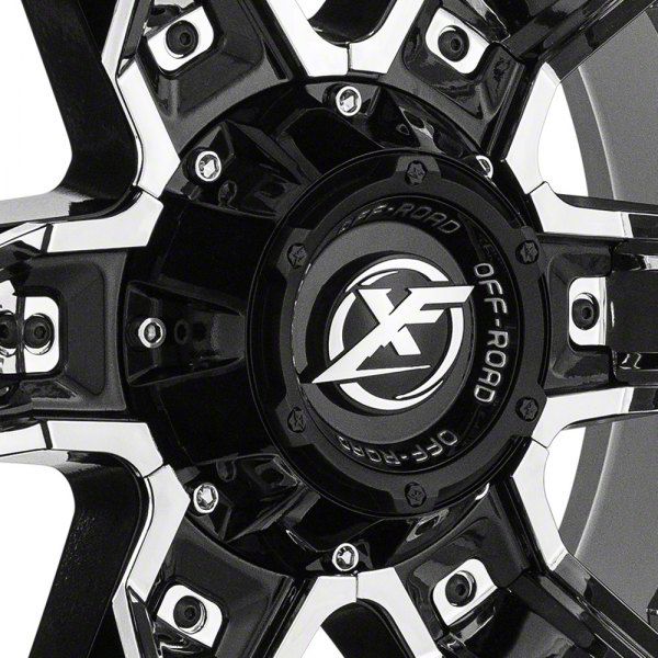 XF Offroad Tundra XF-214 Gloss Black with Chrome Inserts 5-Lug