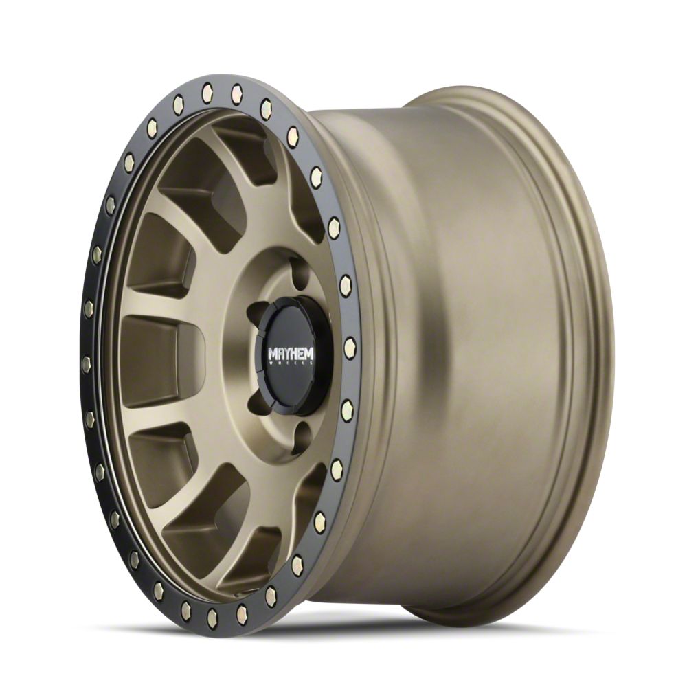 Mayhem Wheels Tacoma Scout Matte Gold with Matte Black Lip 6-Lug