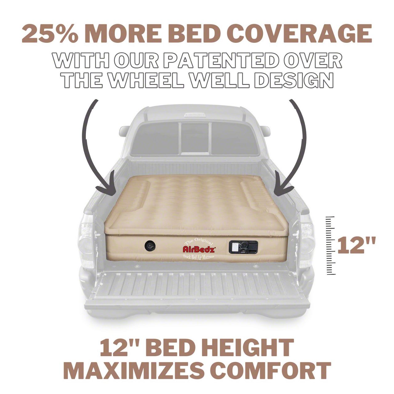 Pittman Outdoors PPI-502 AirBedz Tan Truck Bed Air Mattress 6'-6'.5 - View #9