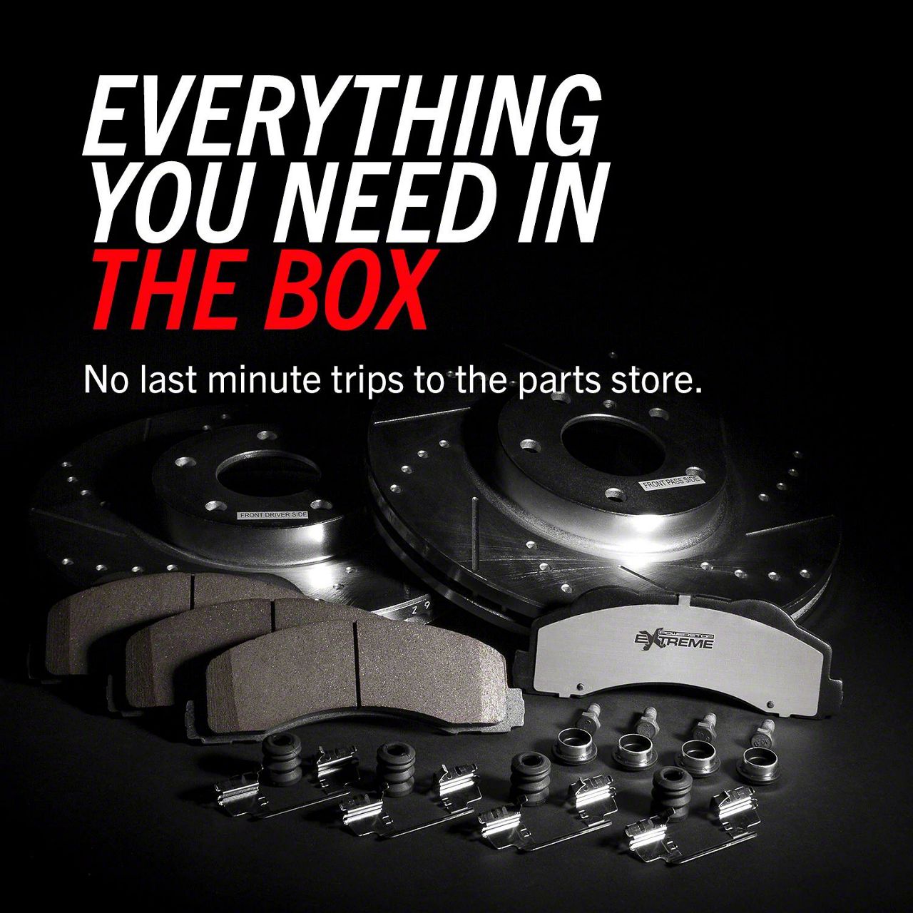 PowerStop Brake Kit For Toyota Tacoma 2005-2023 - Drilled & Slotted Rotors With Ceramic Pads K15231DK