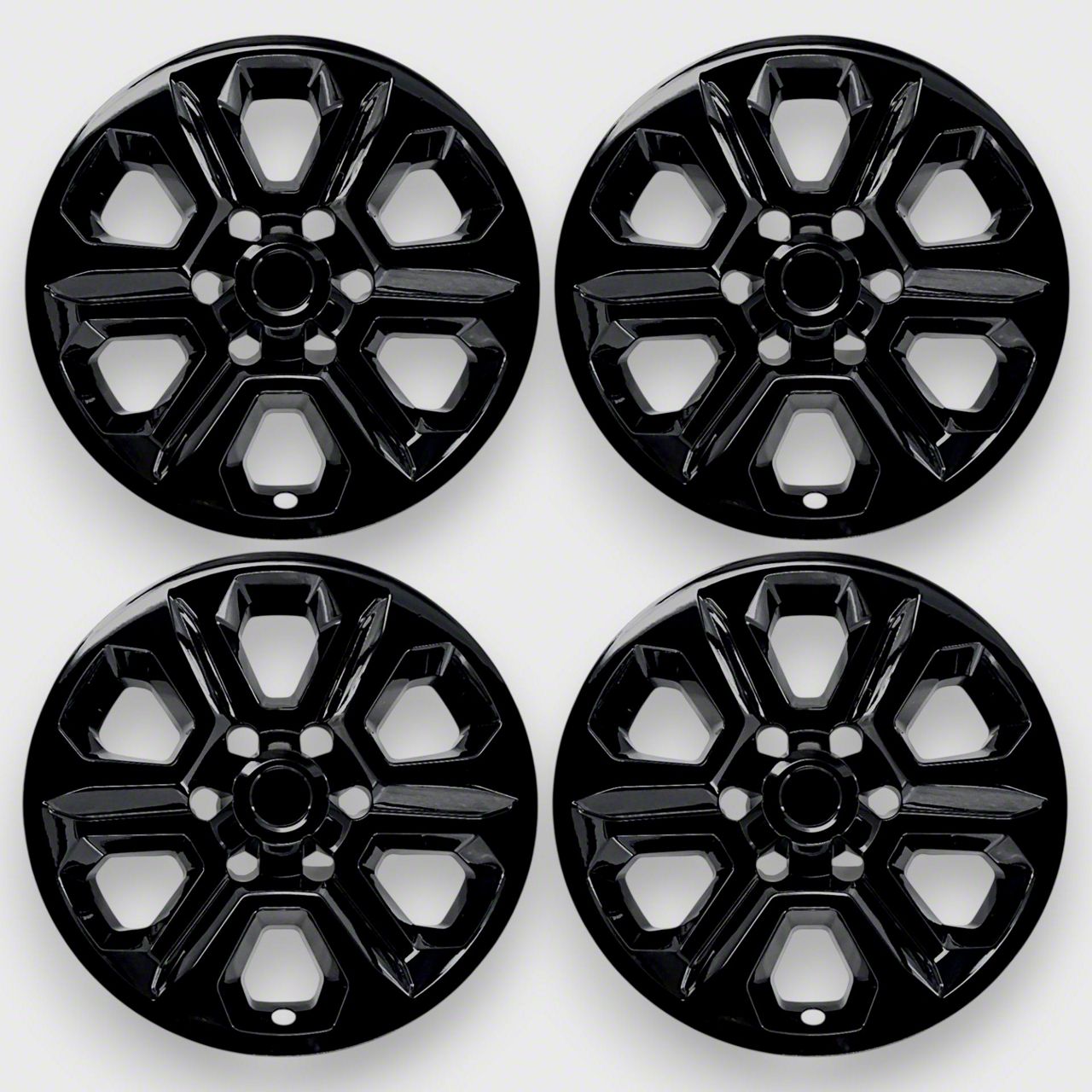 WheelX Glossy Black Hub Caps – Fits 2014-2024 Toyota 4Runner SR5 17" Wheels (4-Pack)