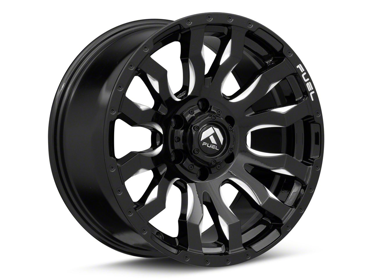 Fuel Wheels Tacoma Blitz Gloss Black Milled 6-Lug Wheel; 17x9