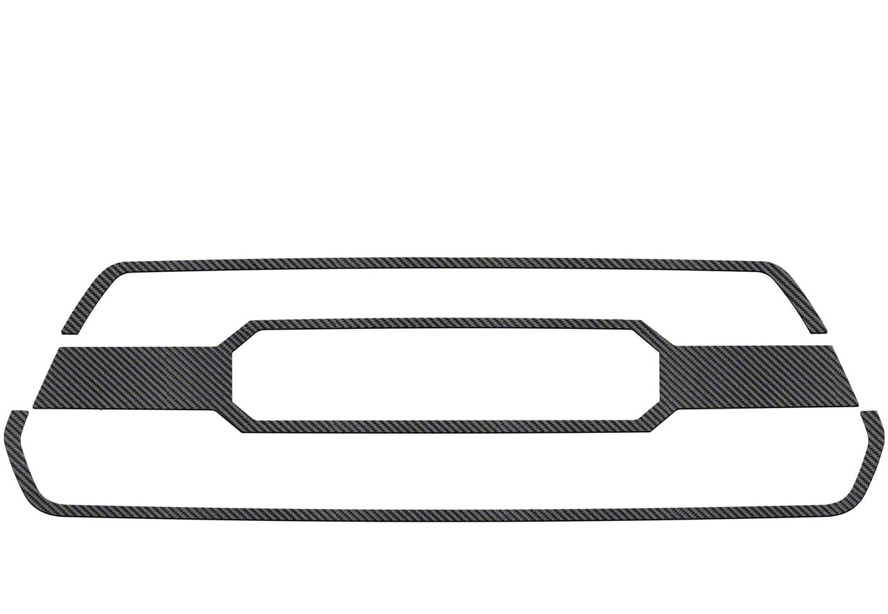 Grille Accent Overlays Fits 2016-2023 Toyota Tacoma Real Carbon Fiber(Raw)