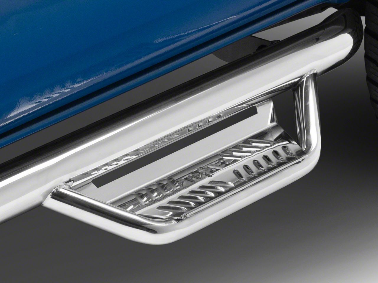 N-Fab Tacoma Cab Length Podium Nerf Side Step Bars; Polished