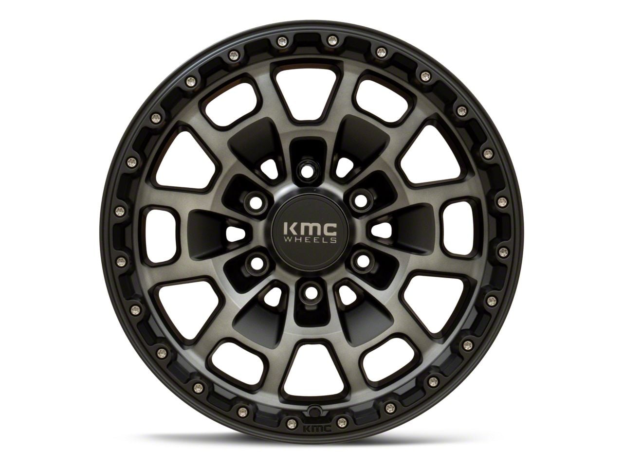 KMC Tacoma Summit Satin Black with Gray Tint 6-Lug Wheel; 17x8.5