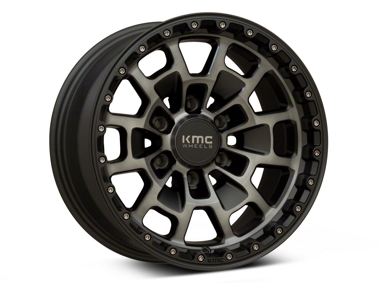 KMC Tacoma Summit Satin Black with Gray Tint 6-Lug Wheel; 17x8.5