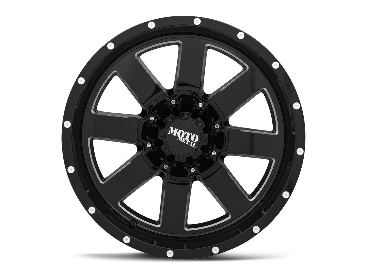 Moto Metal Tacoma MO962 Gloss Black Milled 6-Lug Wheel; 20x10