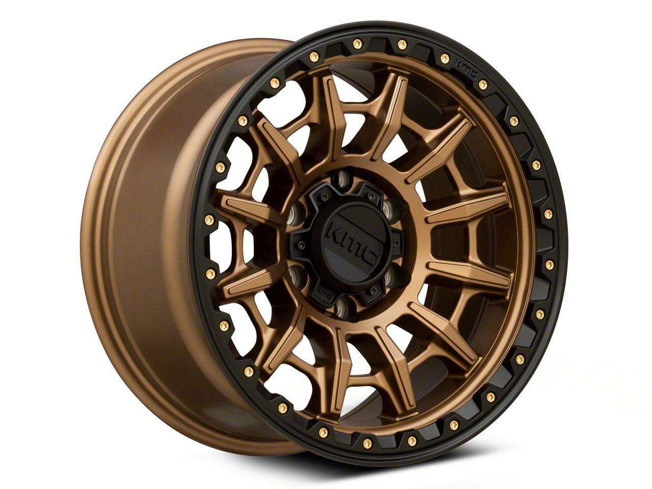KMC Tacoma Carnage Matte Bronze with Black Lip 6-Lug Wheel; 17x9