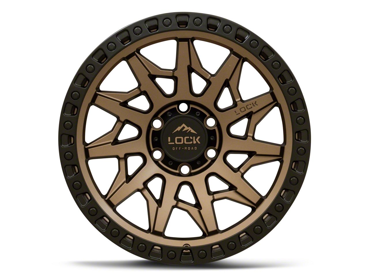 Lock Off-Road Tacoma Lunatic Matte Bronze with Matte Black Ring 6